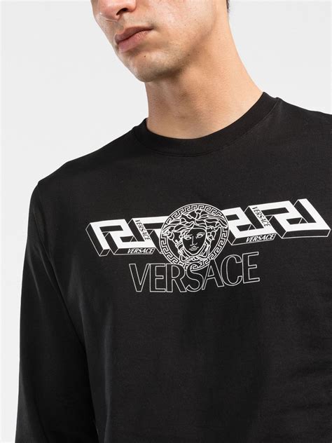 versace medusa head long sleeve shirt